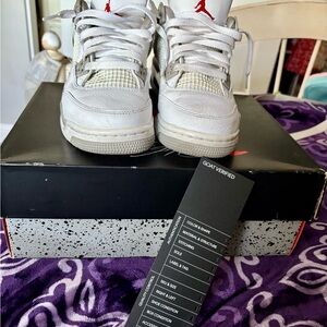 Kids White and Red Sneakers